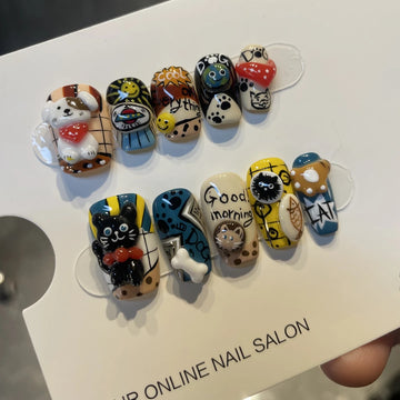 LePetJoy- 3D Carved Handmade Press-On Nails