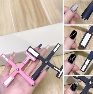 Strong 5-in-1 Cat Eye Nail Magnet – Cross Shape Design