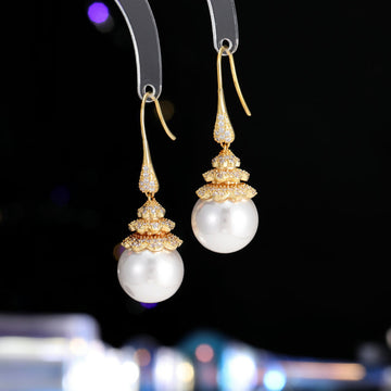 New Fashion Pearl Earrings – French Hook Design, Unique & Elegant