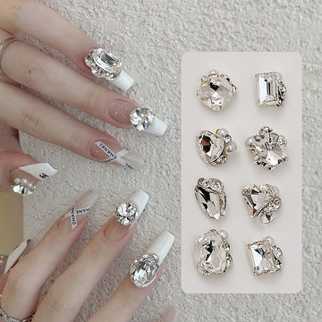 (10 pieces) New Manicure Stack Diamond Super Flash Versatile Pearl Crystal Diamond Manicure Decoration