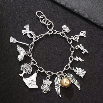 Metal Snitch Wings Bracelet Handmade Cartoon Bracelet for Men and Women