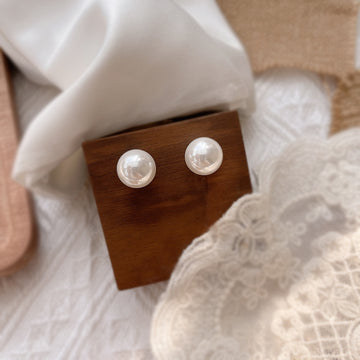 Pearl Earrings French Versatile Earrings 925 Silver Stud Earrings 8mm10mm12mm14mm