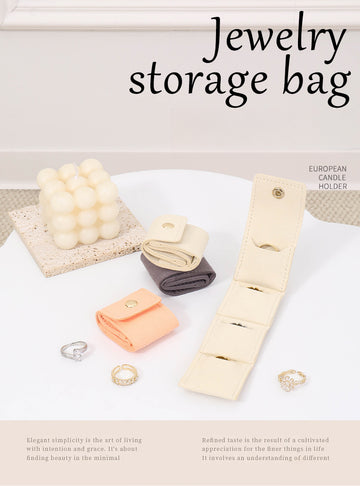 Minimalist Travel Jewelry Organizer Pouch– Portable Multi-Compartment Travel Case