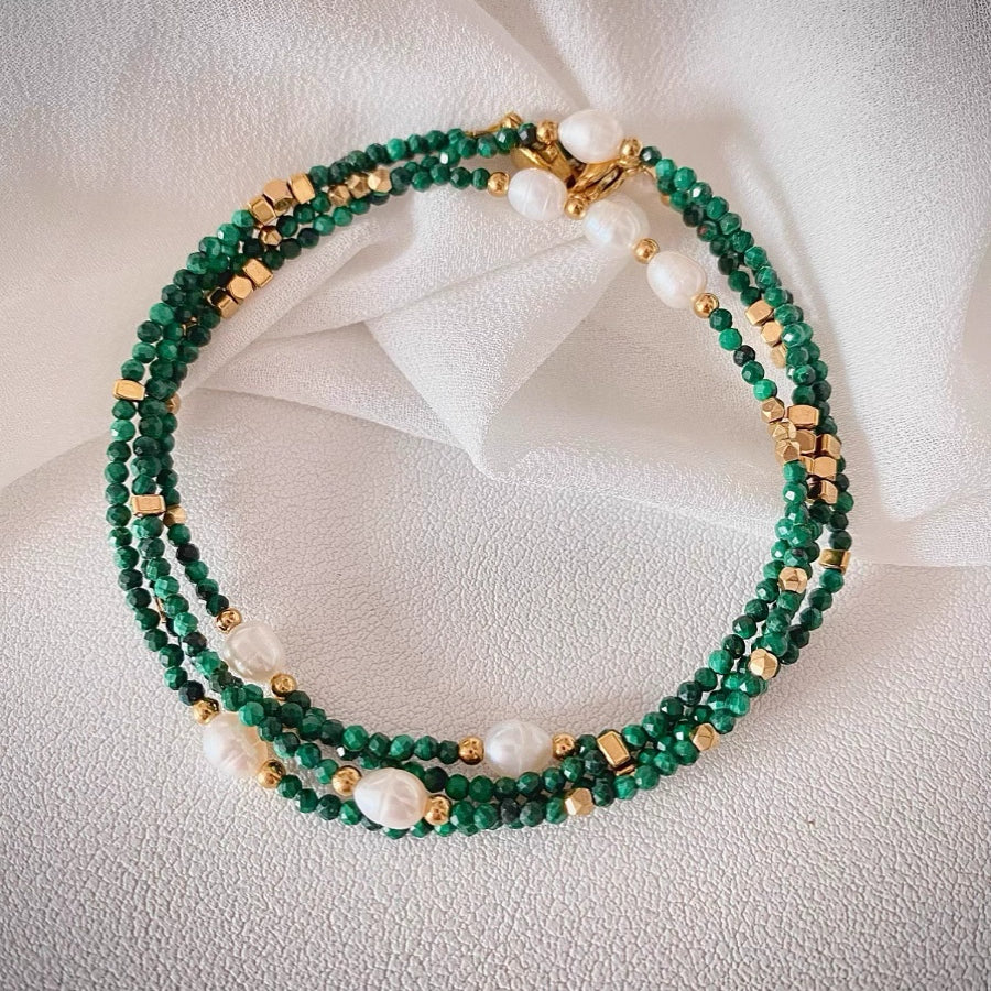 Natural Malachite Glasses Chain,Necklace & Earphone Holder