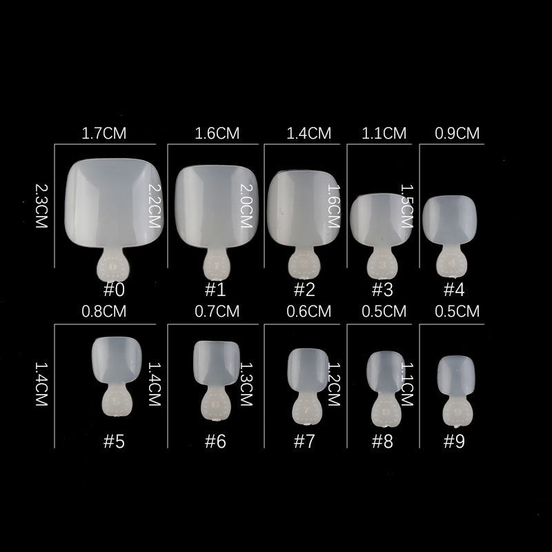 100Pcs Full Cover Toenail Tips – Natural & Clear False Toenails for DIY Pedicure