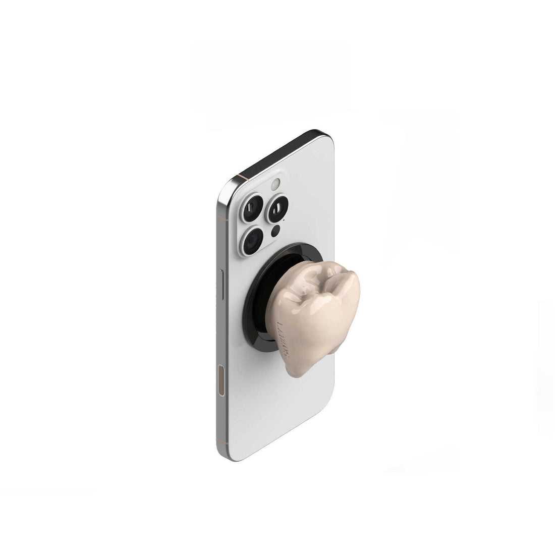 Adorable Ceramic Tooth Phone Stand – Magnetic, Adjustable & Compact!