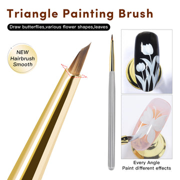 Triangle Tip Nail Art Brush – Petal & Butterfly Painting Nail Art Tool