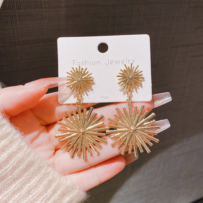 Geometric Sunflower Earrings Fashion Personality Premium Earrings for Women
