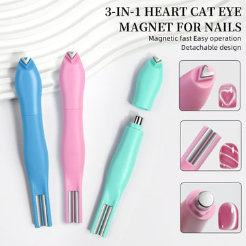 Detachable Heart Snake-Pattern Cat Eye Magnet – Nail Art Magnetic Tool
