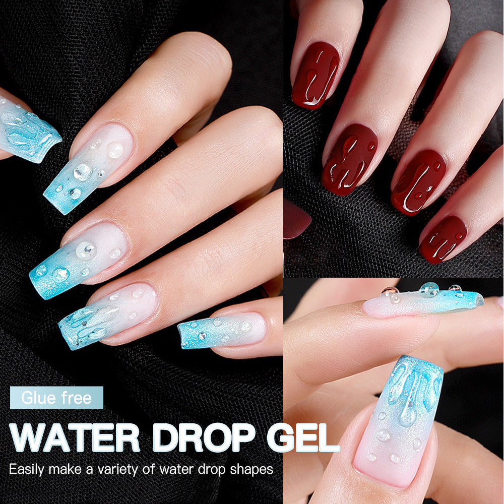 3D Water Drop Gel Nail Polish – No-Wipe Water Ripple Effect UV/LED Nail Art Gel