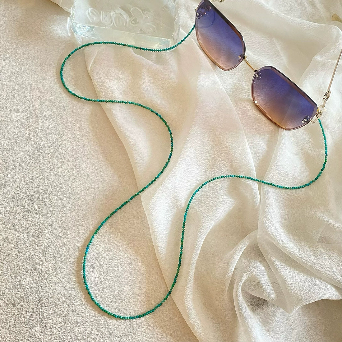 Natural Turquoise Glasses Chain ,Necklace & Earphone Holder