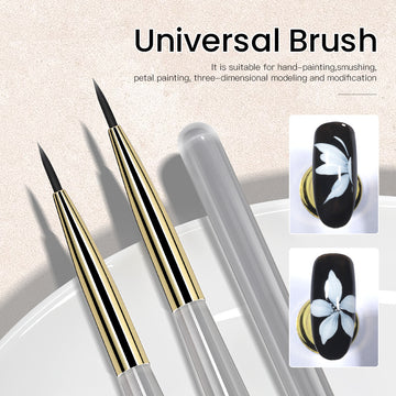 Multi-Function Nail Art Brush – Ombre, Petal Painting & Fine Line Nail Brush Tool