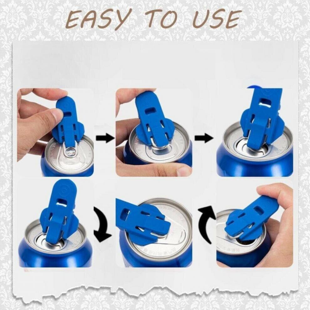 Handheld Easy Can Opener & Bottle Opener with Dustproof Resealable Lid