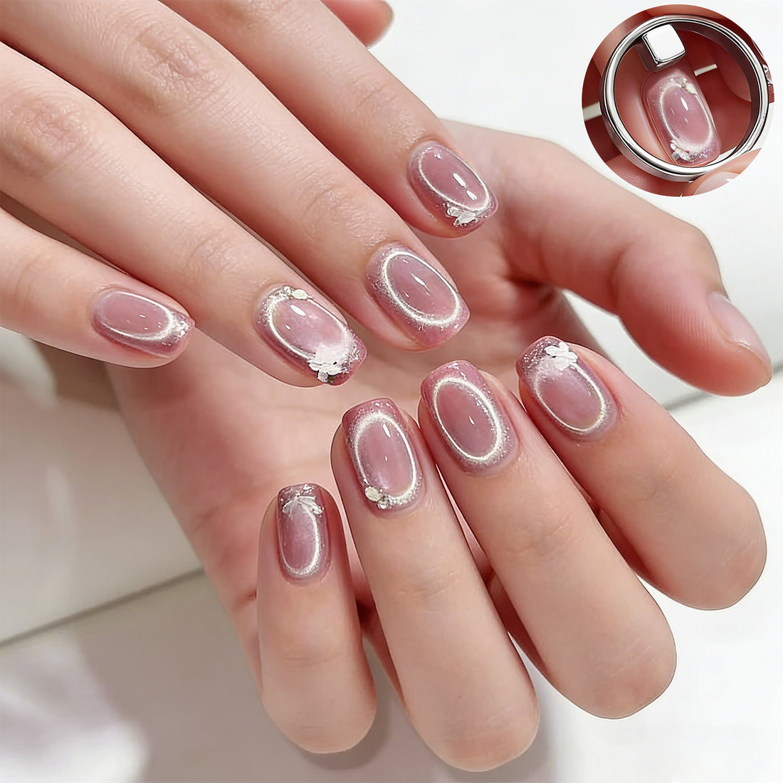 Strong Ring Cat Eye Nail Magnet Tool – 3s Quick Hollow Cat Eye Effect Magnetic Nail Art Tool
