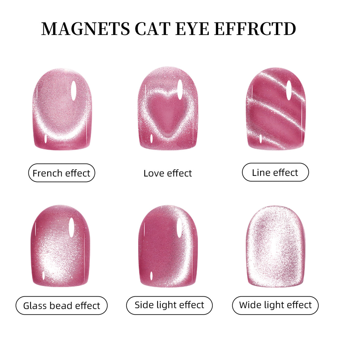 Detachable Heart Snake-Pattern Cat Eye Magnet – Nail Art Magnetic Tool