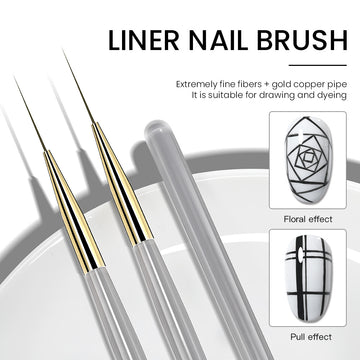 Ultra-Fine Nail Art Liner Brush – French Tip & Fine Line Painting Tool