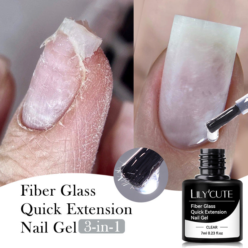 Nail Fiber Extension Liquid – 7ml Professional Strength Builder Gel for Natural & Sculpted Nails