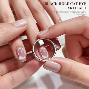 Strong Ring Cat Eye Nail Magnet Tool – 3s Quick Hollow Cat Eye Effect Magnetic Nail Art Tool