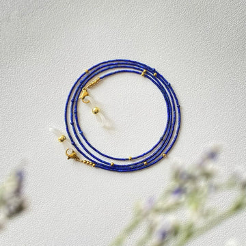 Natural Lapis Lazuli Ultra-Fine Glasses Chain, Necklace & Earphone Holder