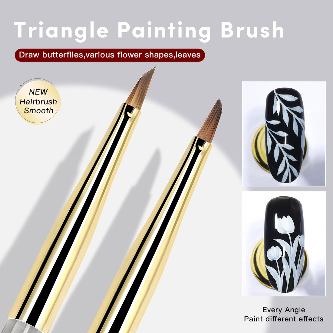 Triangle Tip Nail Art Brush – Petal & Butterfly Painting Nail Art Tool