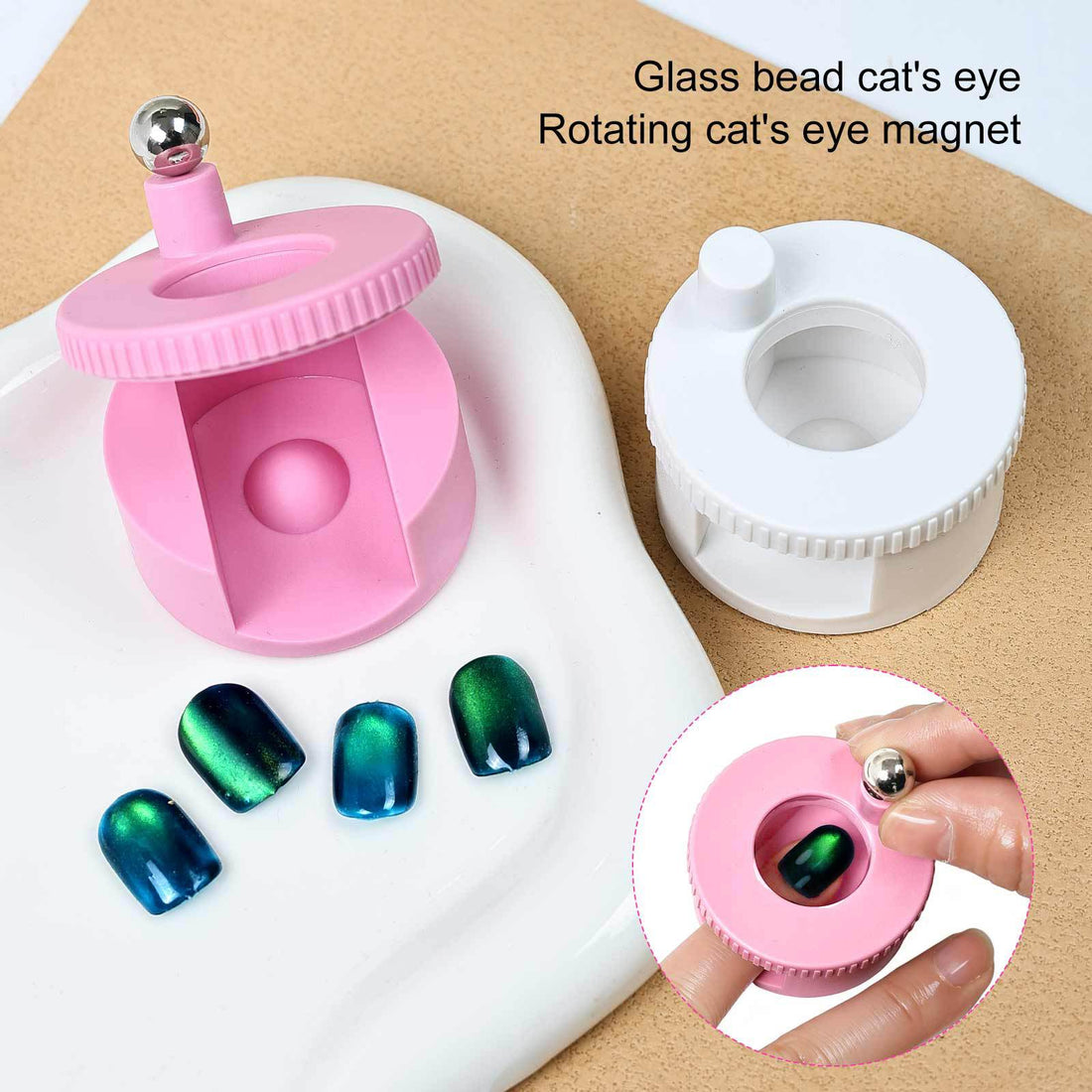 U-Shaped Strong Cat Eye Nail Magnet – Wide Beam Glass Cat Eye Effect Magnetic Nail Art Tool
