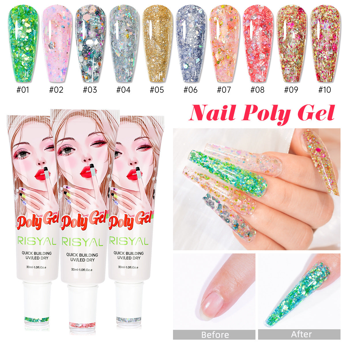 Professional Crystal Nail Extension Gel