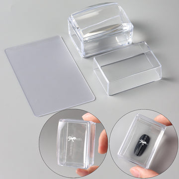 Clear Square Nail Stamper – Precision Stamping Transfer Tool