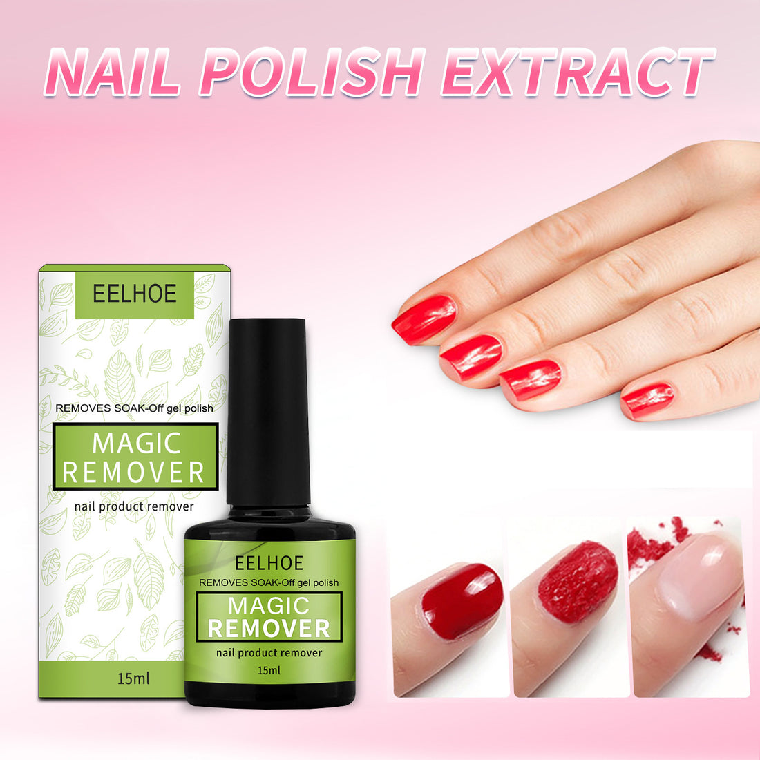 15ml Strong Nail Polish Remover Gel Quick Remover Nail Polish Gel