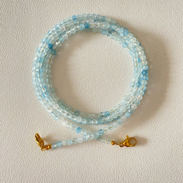 Natural Aquamarine Glasses Chain, Necklace & Earphone Holder