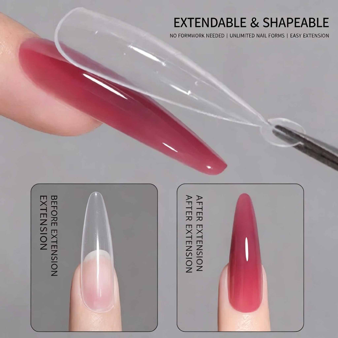 Professional Builder Gel for Nail Extensions – Non-Sticky, Bubble-Free & Easy to Use