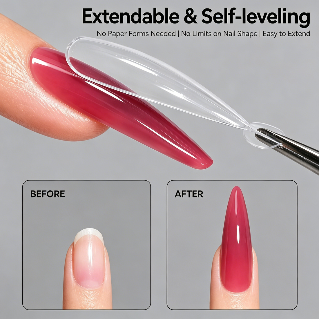 Professional Builder Gel for Nail Extensions – Non-Sticky, Bubble-Free & Easy to Use