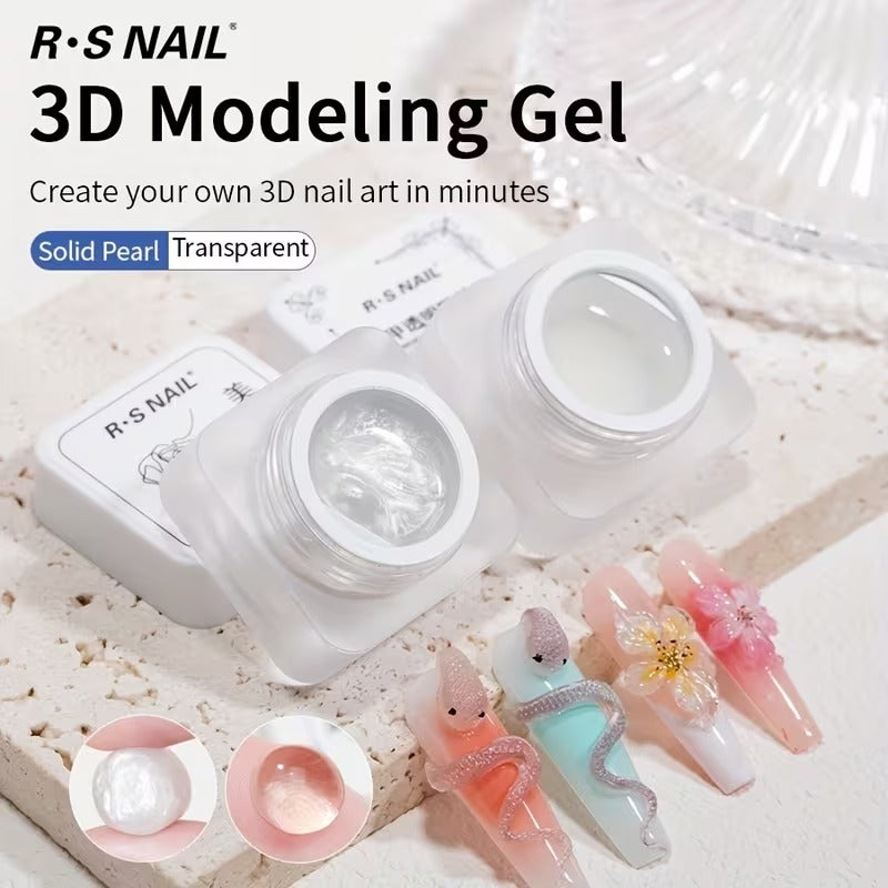 3D Modeling Gel for Nail Art – Non-Sticky, No Collapse, Easy Sculpting Builder Gel