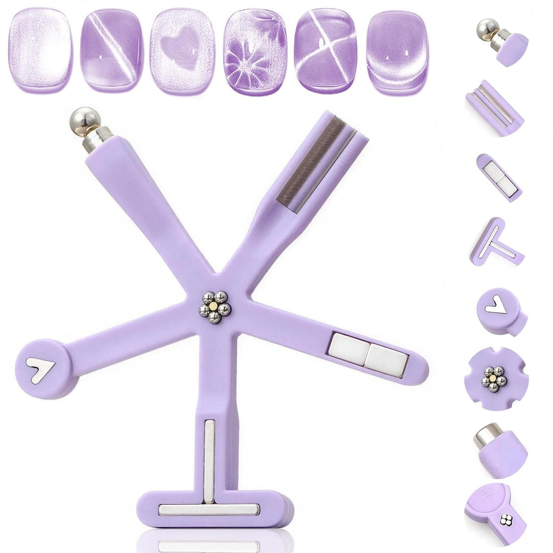 8-in-1 Cat Eye Nail Magnet Tool, Strong Magnetic DIY Nail Design