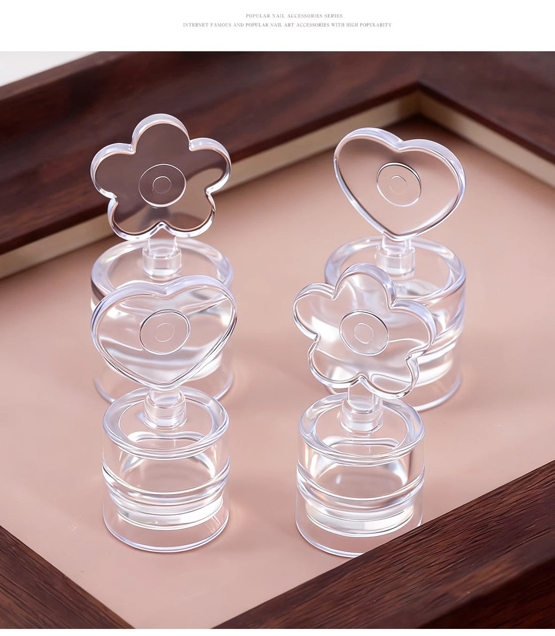 Transparent Nail Stamper Set Crystal French Nail Stamper